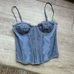 Urban Outfitters Blue Push-Up Corset Top